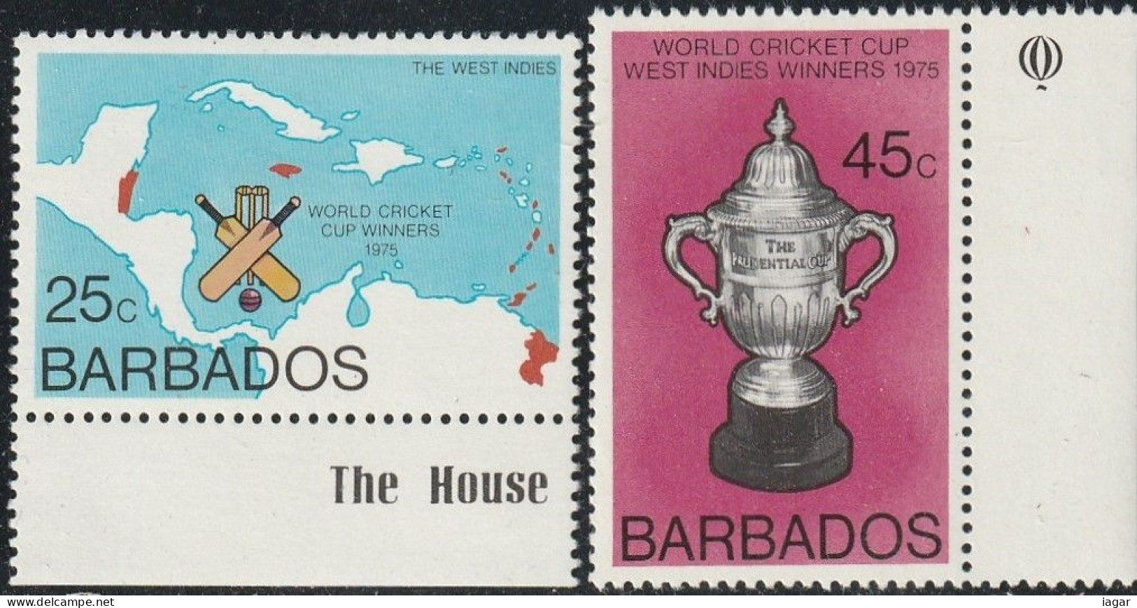 THEMATIC GEOGRAPHY:  MAP OF CARIBBEAN.  WORLD CRICKET CUP   -  BARBADOS - Geography