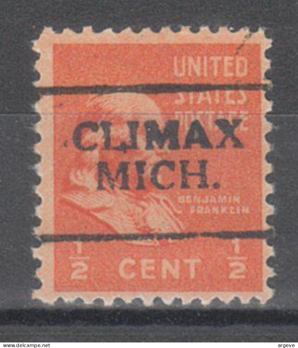 USA Precancel Vorausentwertungen Preo Locals Michigan, Climax 701 - Préoblitérés