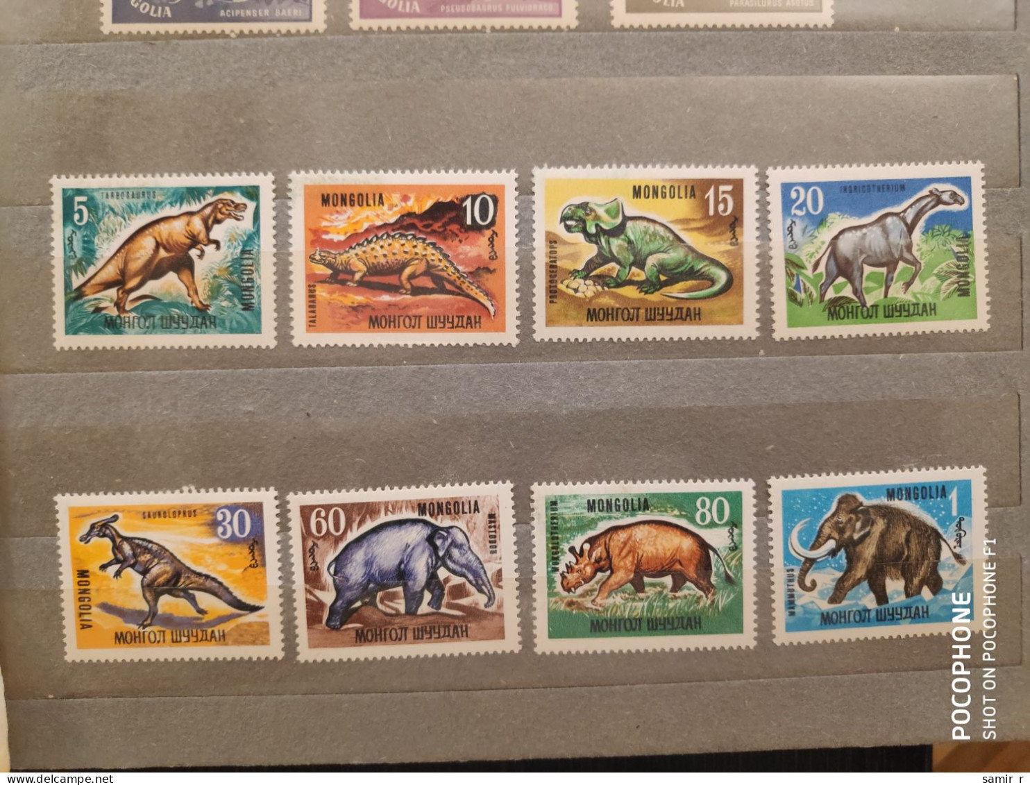 1967	Mongolia	Dinosaurs (F90) - Mongolie