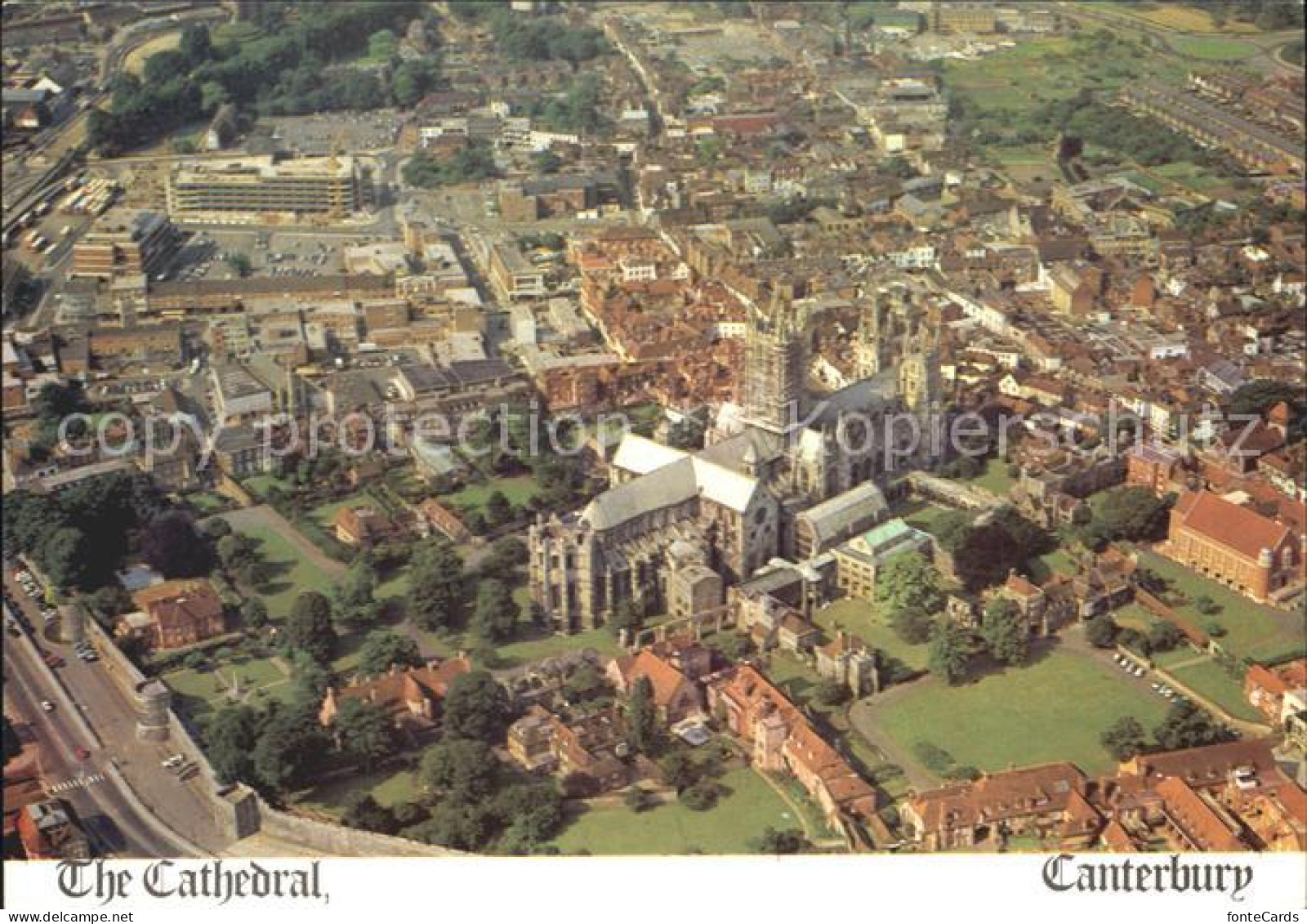 72307655 Canterbury Kent Fliegeraufnahme With Cathedral  - Otros & Sin Clasificación