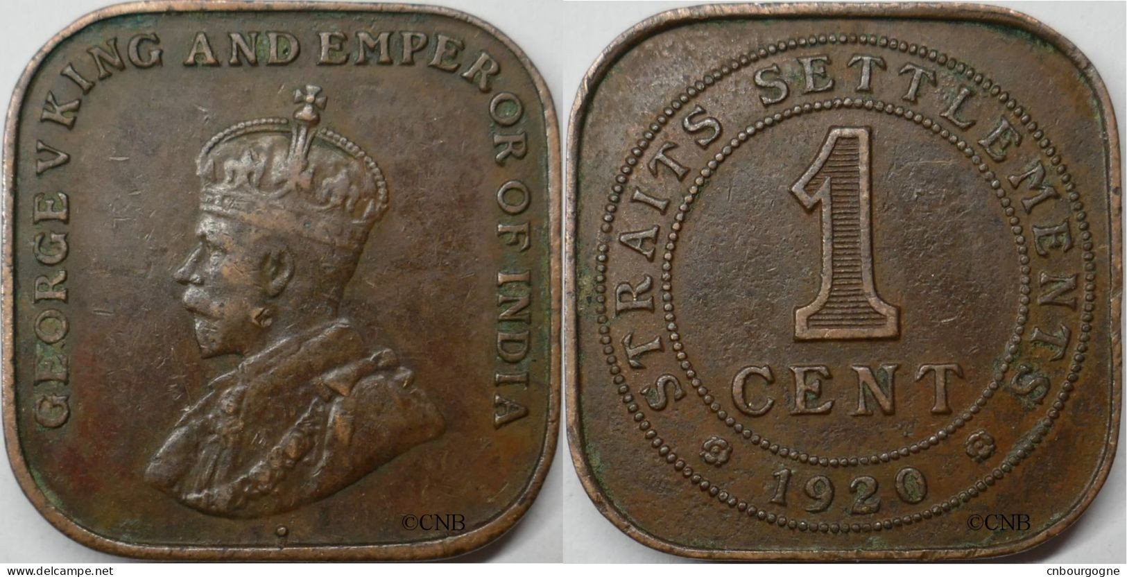 Établissements Des Détroits - Straits Settlements - George V - 1 Cent 1920 - Mon6284 - Colonias