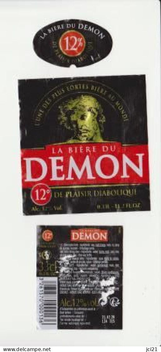 Etiquette, Contre étiquette Et Collerette De Bière  " La Bière Du DEMON " (2854)_eb130 - Beer