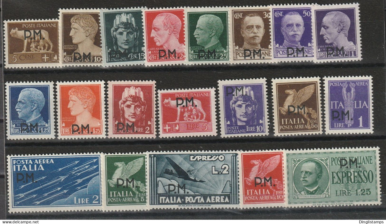 ITALY - 1943, Military Post Overprinted PM - Andere & Zonder Classificatie