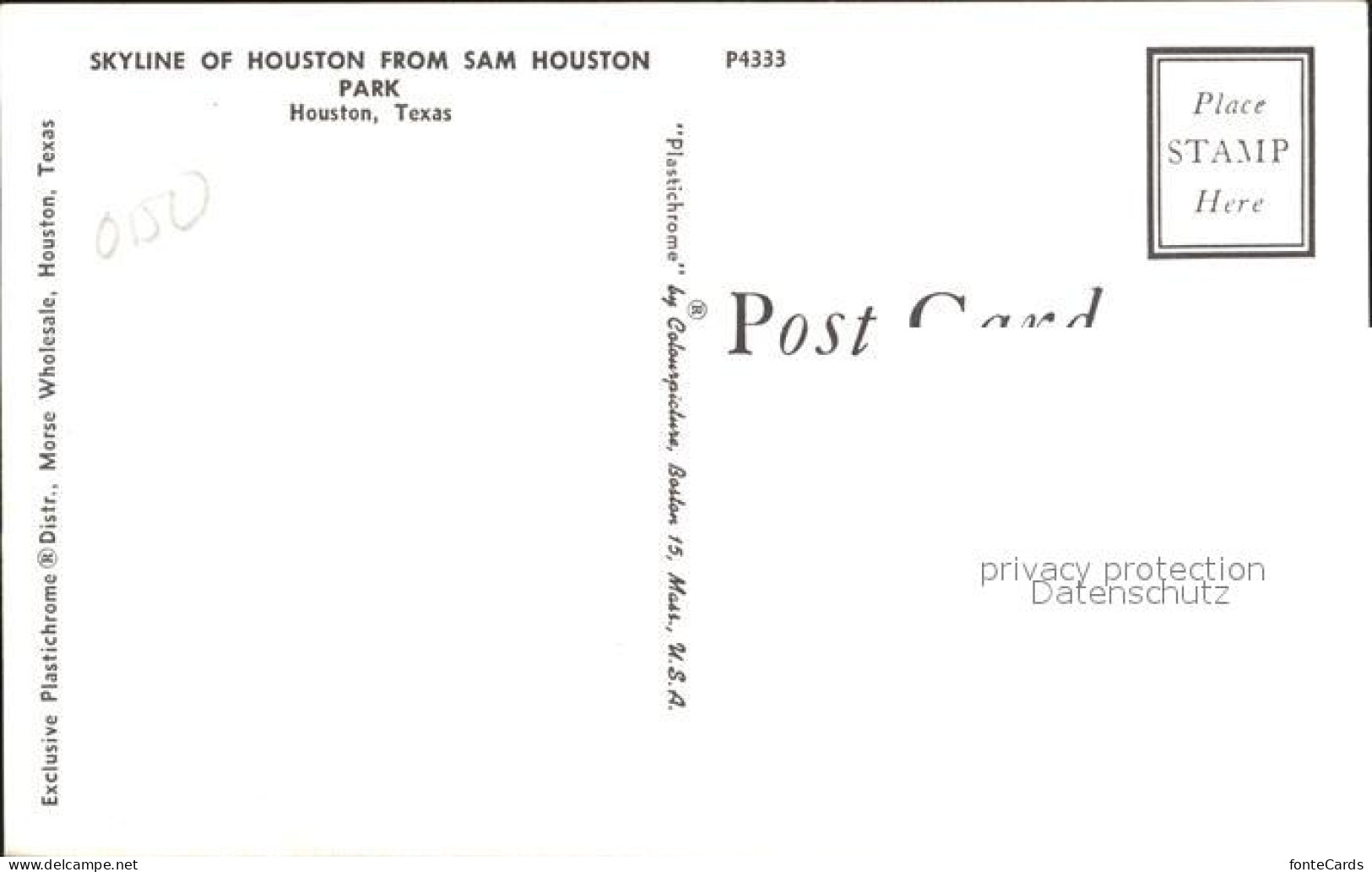 72306904 Houston_Texas Skyline Houston Sam Houston Park  - Autres & Non Classés