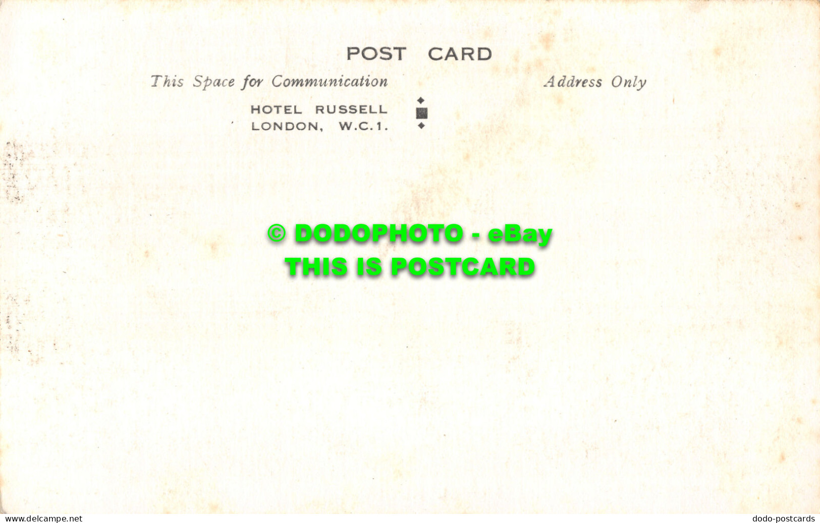 R485993 Hotel Russell. Postcard - Mundo
