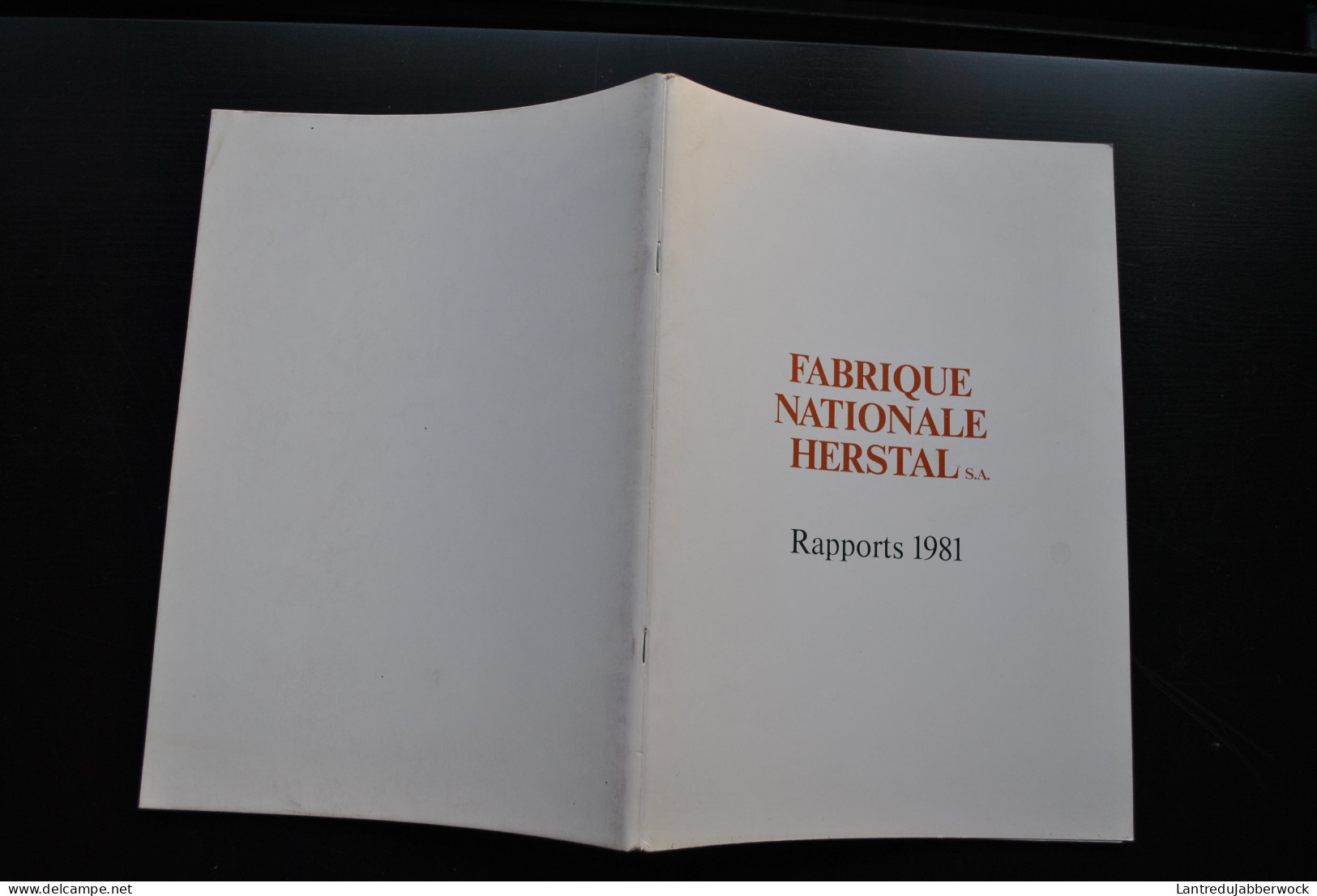 Fabrique Nationale HERSTAL SA Rapports 1981 Régionalisme Liège Browning Publicité Pub Brochure Publicitaire Pour La FN  - Belgium