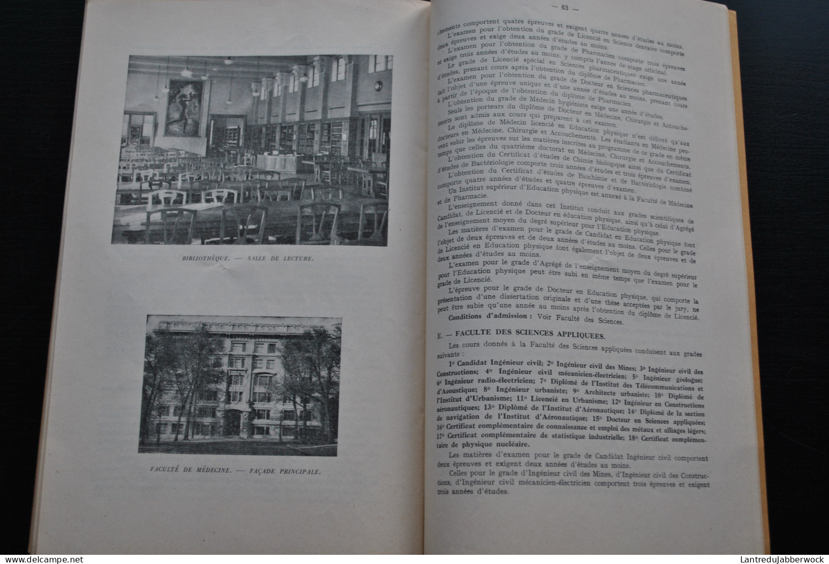 Extension De L'Université Libre De Bruxelles Programme Des Conférences 1956 1957 Vrije Universiteit Te Brussel ULB VUB - Belgique