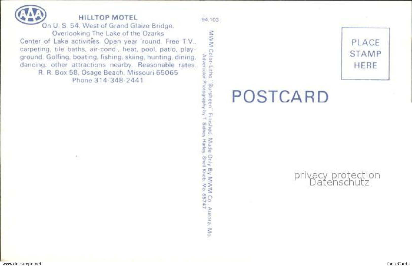 72306821 Osage_Beach Hilltop Motel  - Andere & Zonder Classificatie