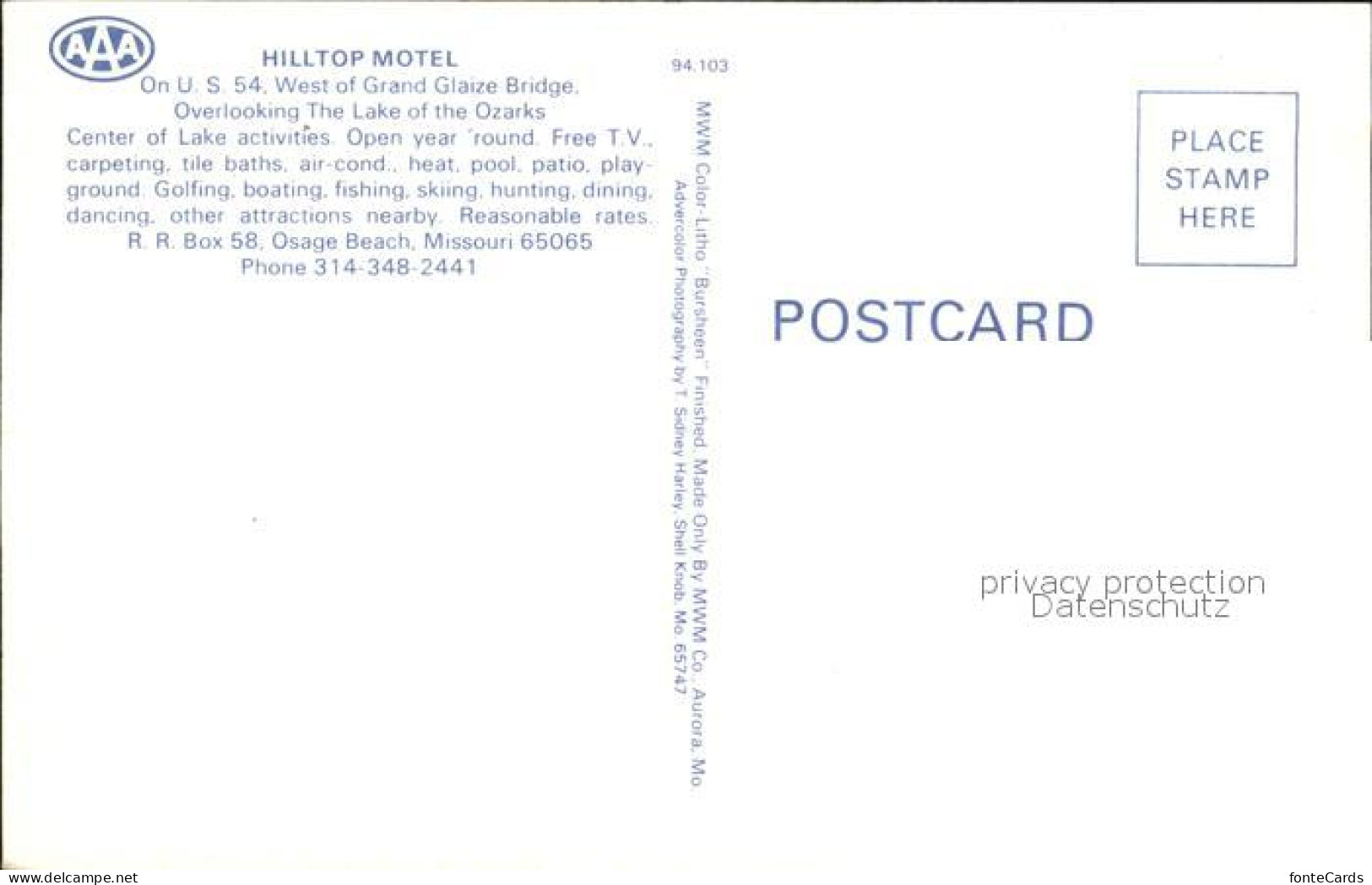 72306821 Osage_Beach Hilltop Motel  - Sonstige & Ohne Zuordnung