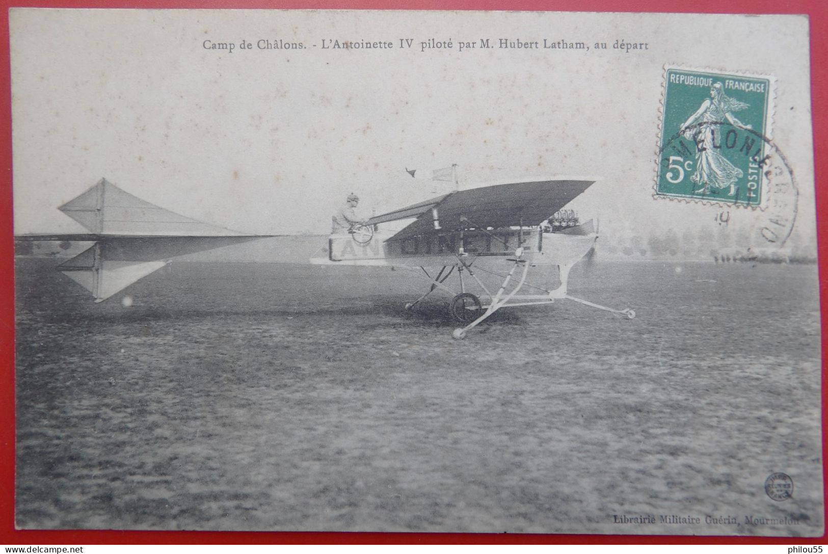 Cpa Camp De Chalons ANTOINETTE IV Hubert LATHAM Au Depart - ....-1914: Precursors