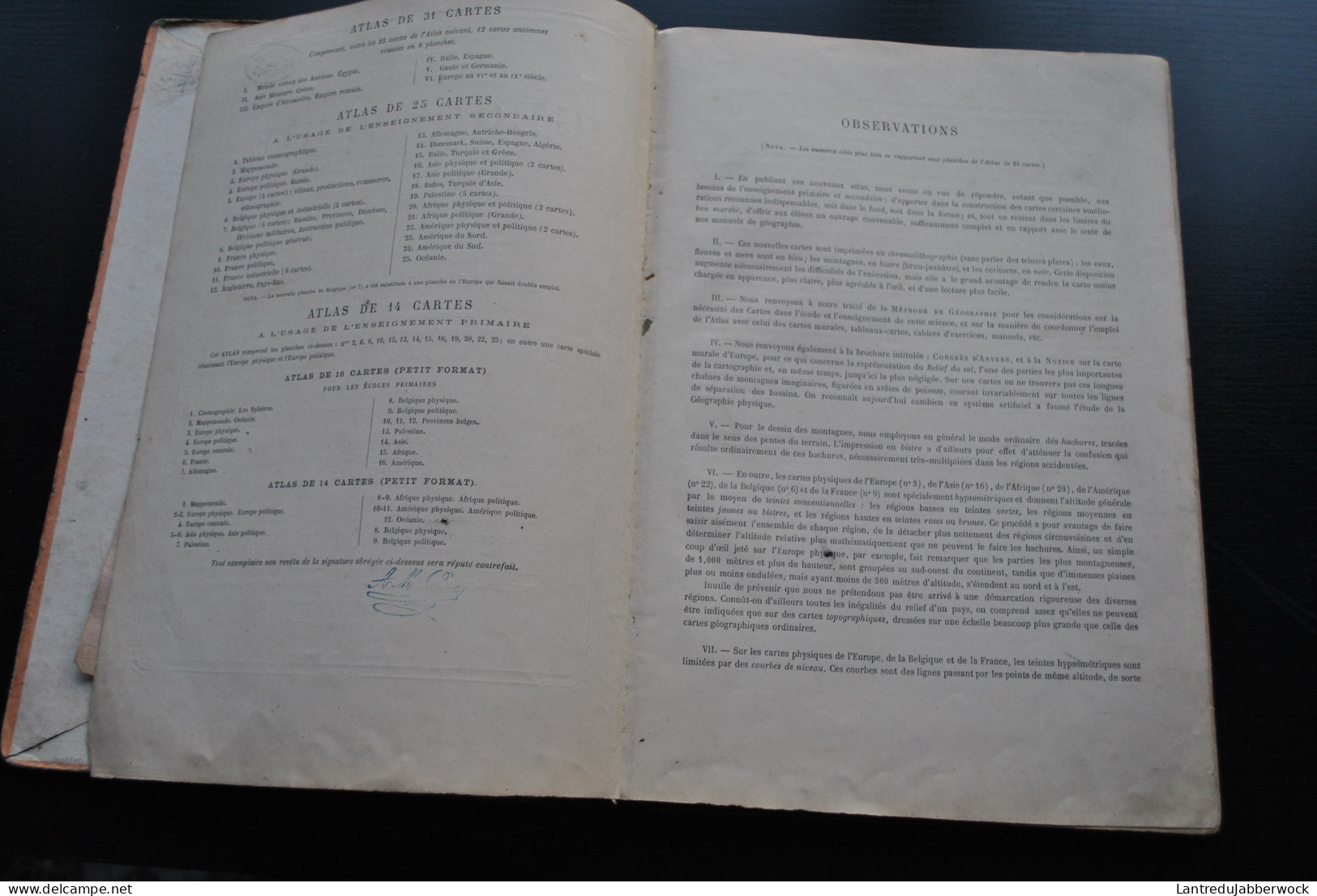 ALEXIS ATLAS DE GEOGRAPHIE PHYSIQUE ET POLITIQUE A L'USAGE DE L'ENSEIGNEMENT PRIMAIRE ET MOYEN 1875 2e Ed 25 CARTES RARE - 1801-1900