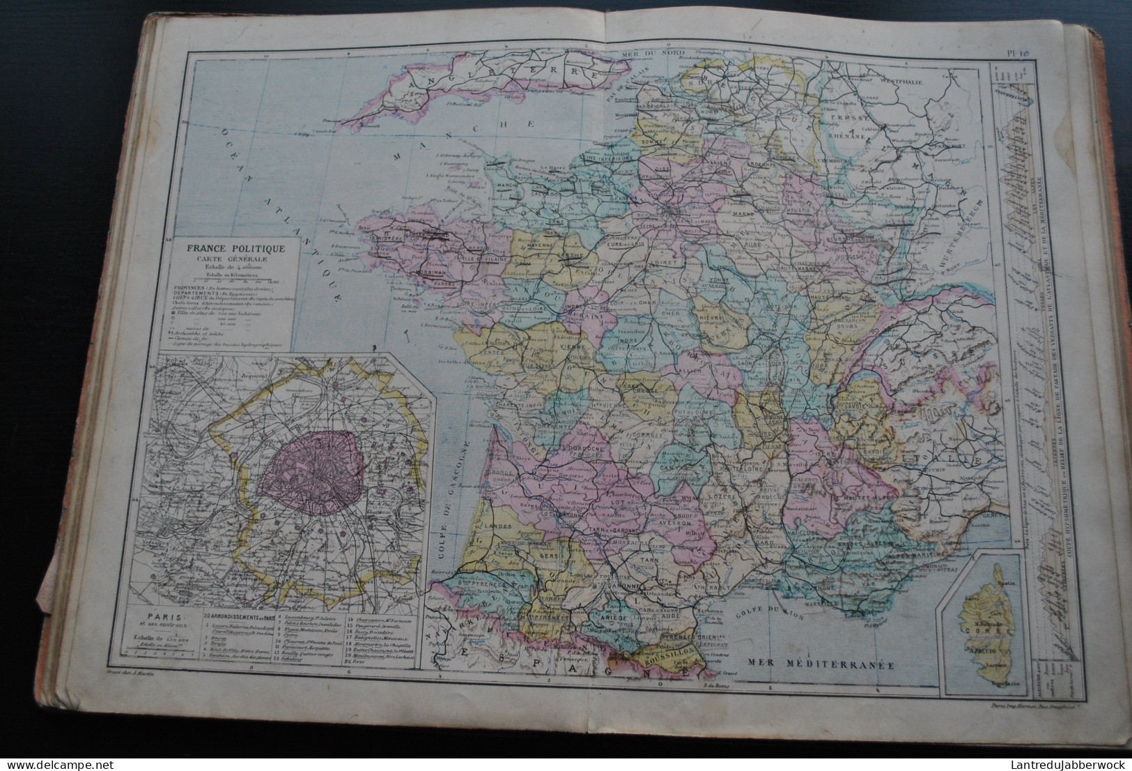 ALEXIS ATLAS DE GEOGRAPHIE PHYSIQUE ET POLITIQUE A L'USAGE DE L'ENSEIGNEMENT PRIMAIRE ET MOYEN 1875 2e Ed 25 CARTES RARE