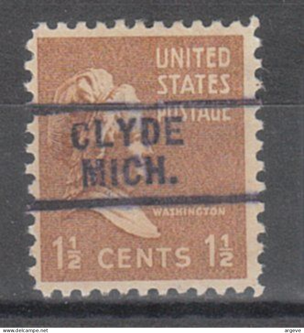 USA Precancel Vorausentwertungen Preo Locals Michigan, Clyde 729 - Precancels