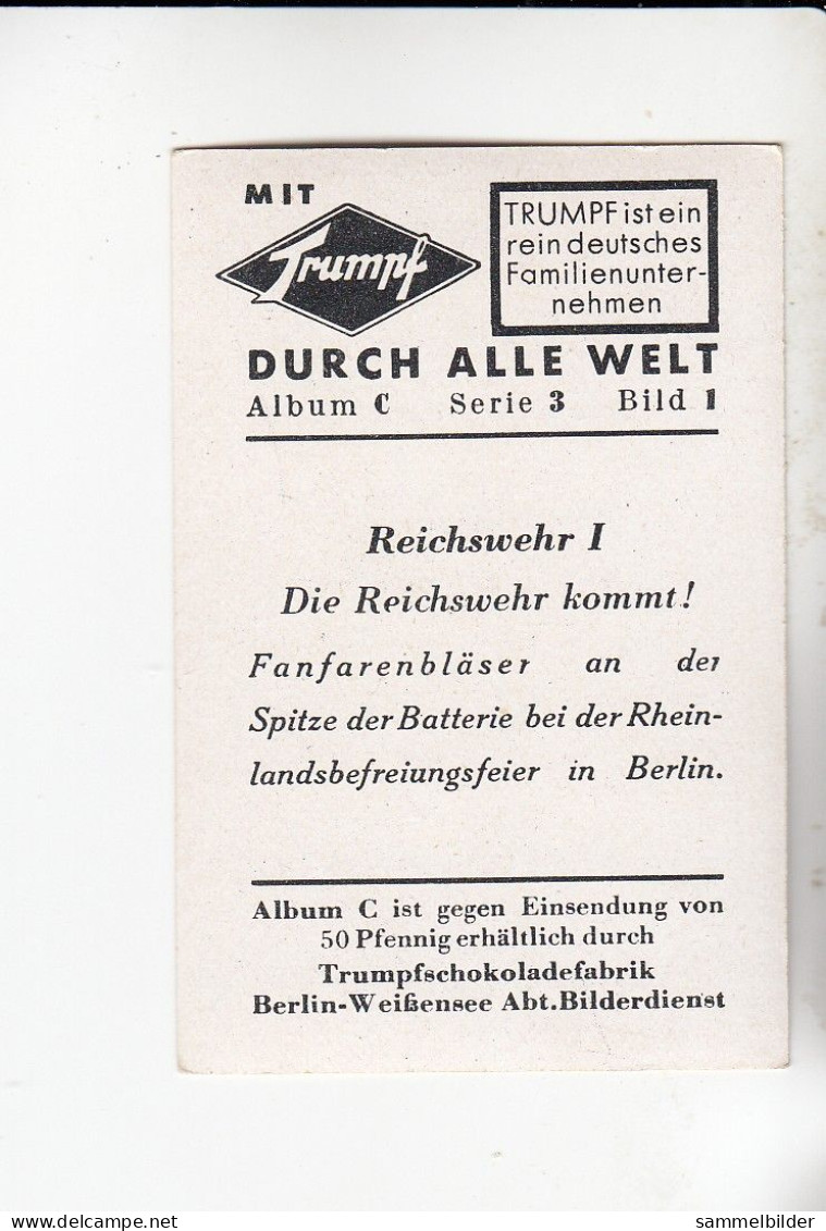 Mit Trumpf Durch Alle Welt  Reichswehr I Fanfarenbläser  C Serie 3# 1 Von 1934 - Sigarette (marche)