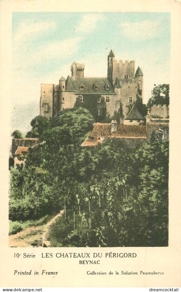 (S) 24 DORDOGNE. Lot De 10 Cpa Sur Les Châteaux Du Périgord Avec Note Au Verso - Castelli