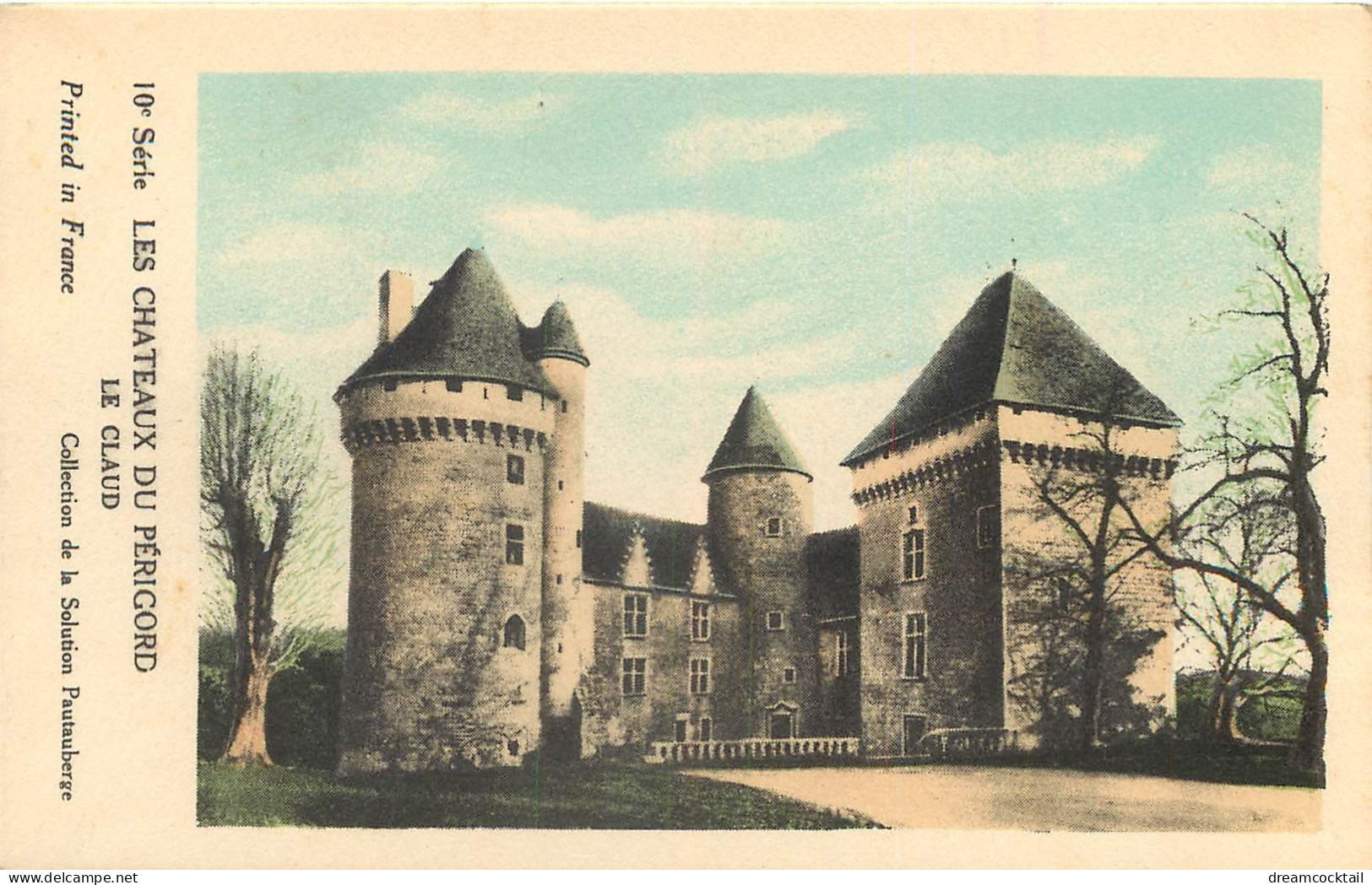 (S) 24 DORDOGNE. Lot de 10 cpa sur les Châteaux du Périgord avec note au verso