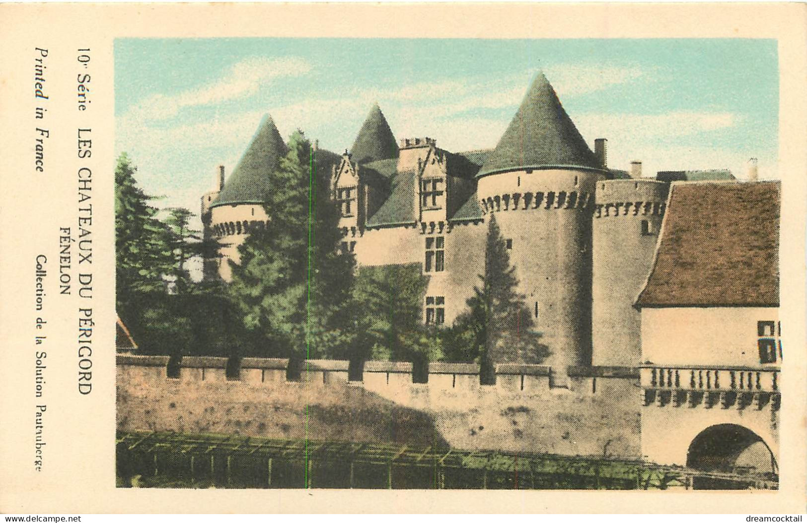 (S) 24 DORDOGNE. Lot de 10 cpa sur les Châteaux du Périgord avec note au verso