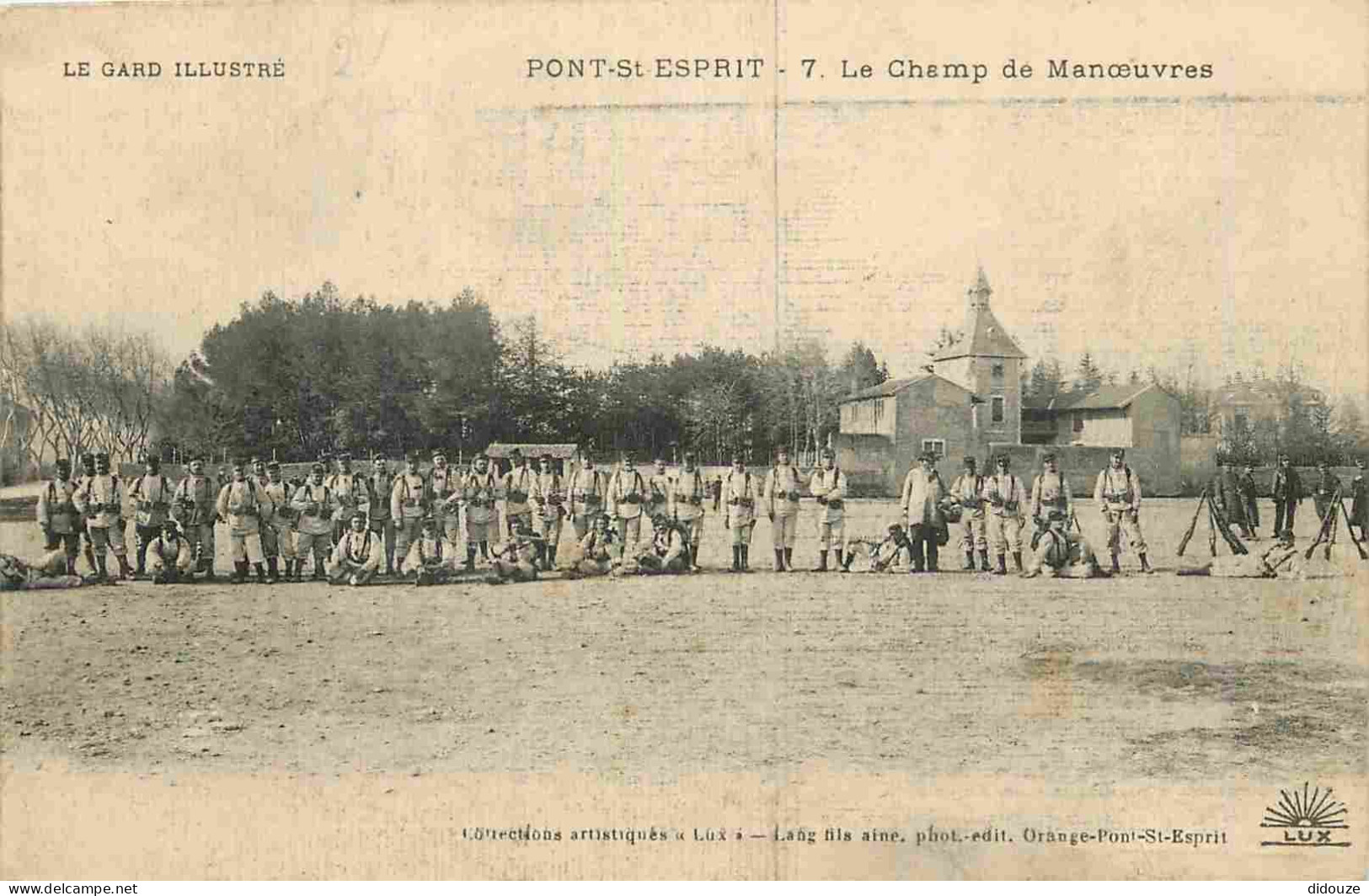 30 - Pont Saint Esprit - Le Champ Des Manœuvres - Animée - Militaria - Correspondance - CPA - Voir Scans Recto-Verso - Pont-Saint-Esprit