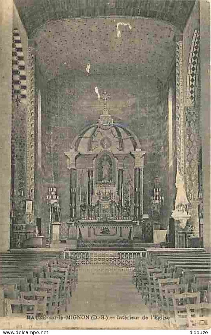 79 - Mauzé Sur Le Mignon - Intérieur De L'Eglise - Correspondance - CPA - Voir Scans Recto-Verso - Mauze Sur Le Mignon