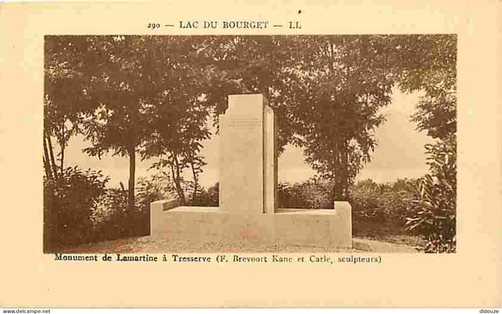 73 - Le Bourget - Lac Du Bourget - Monument De Lamartine à Tresserve (F. Brevoort Kane Et Carle, Sculpteurs) - Carte Neu - Le Bourget Du Lac