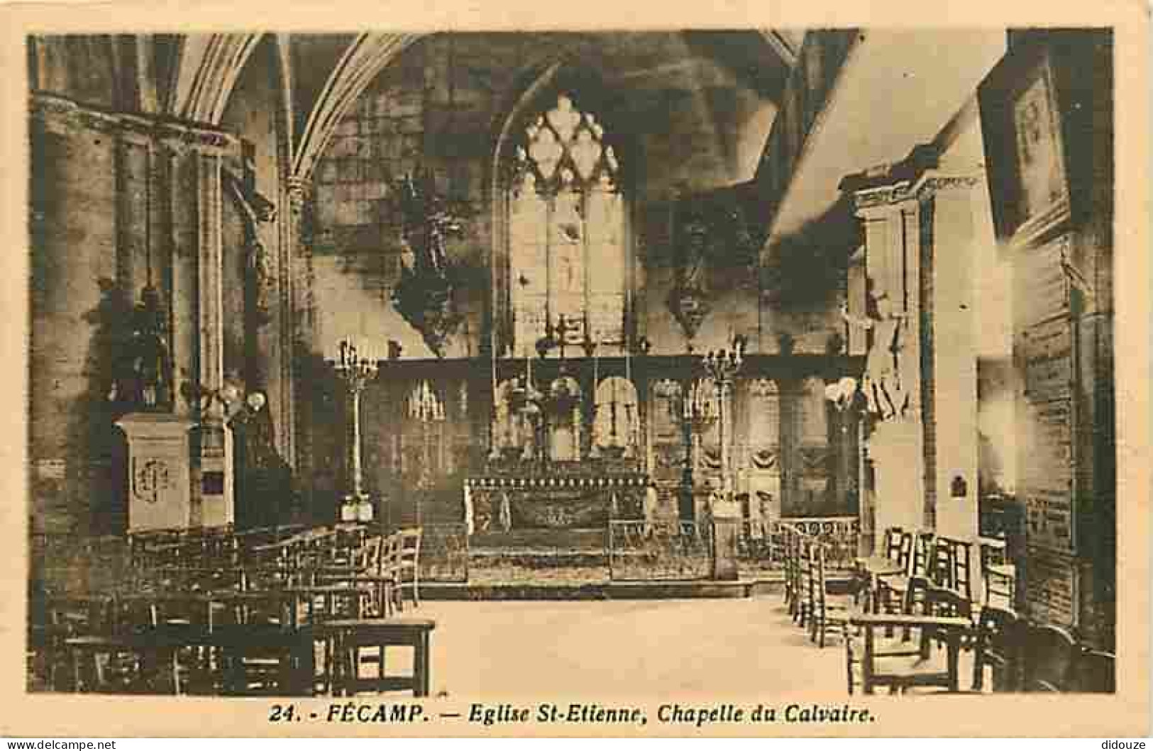 76 - Fécamp - Eglise St-Etienne , Chapelle Du Calvaire - Correspondance - CPA - Voir Scans Recto-Verso - Fécamp