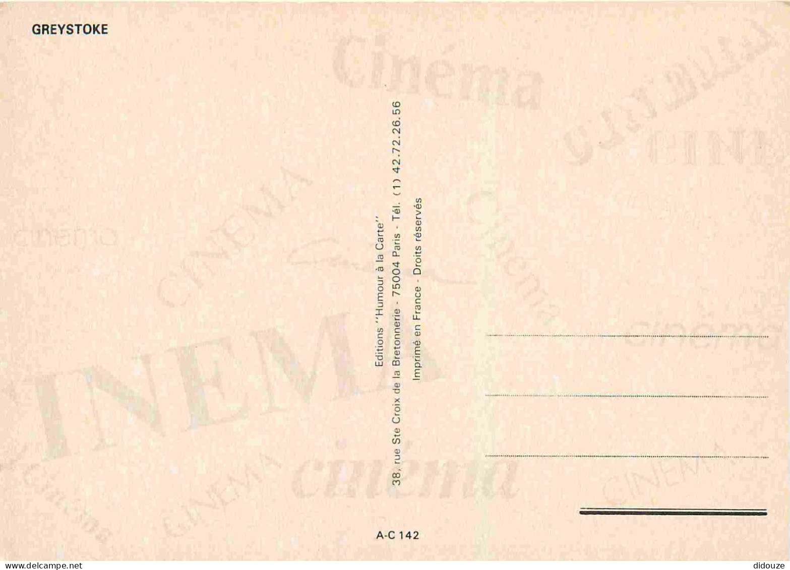 Cinema - Affiche De Film - Greystoke - La Légende De Tarzan Seigneur Des Singes - CPM - Carte Neuve - Voir Scans Recto-V - Plakate Auf Karten