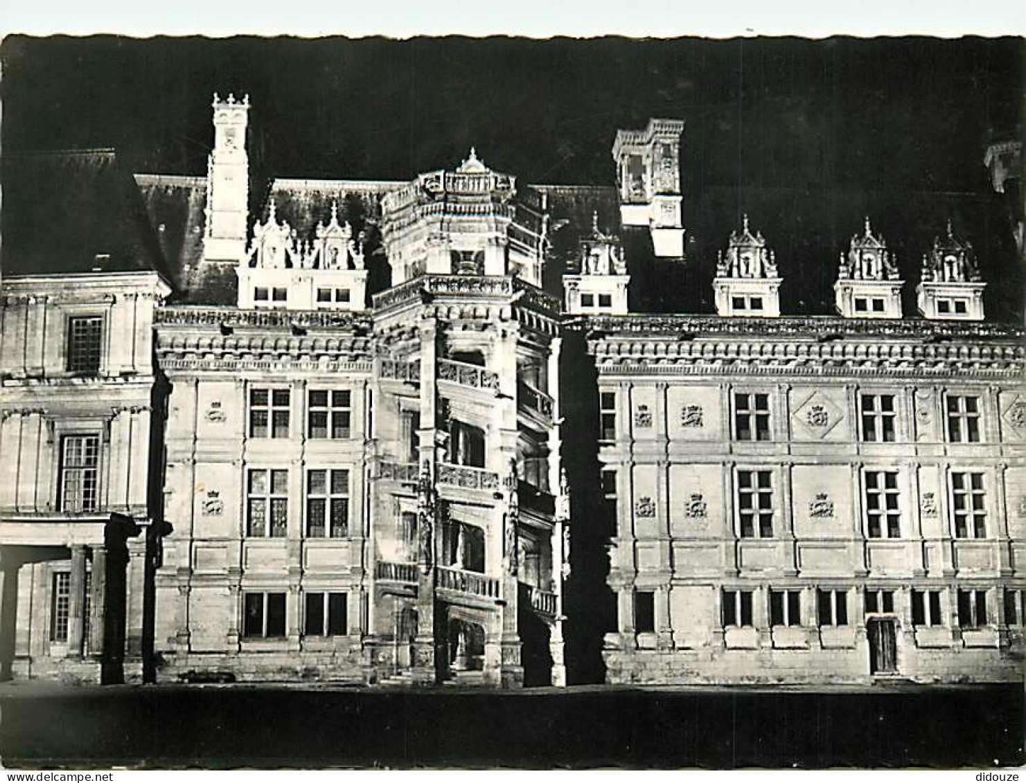 41 - Blois - Le Château Illuminé - L'Aile François 1er Et L'Escalier D'Honneur - Mention Photographie Véritable - Carte  - Blois