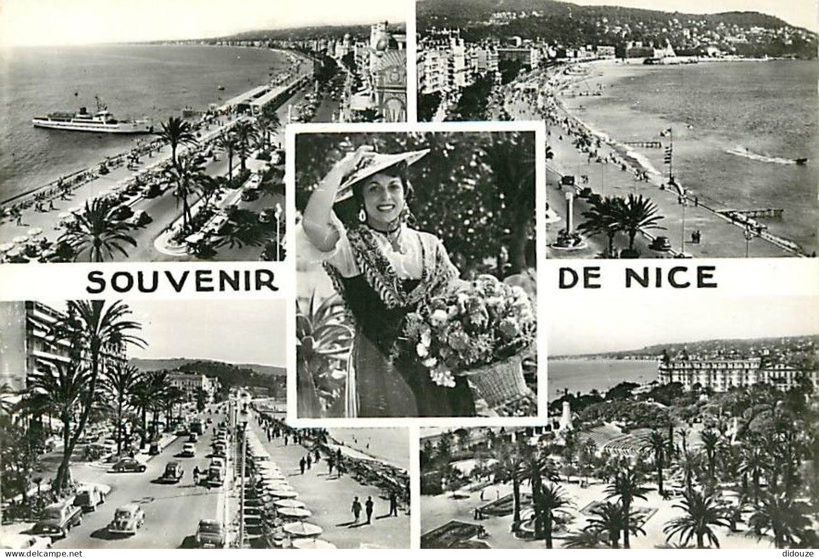 06 - Nice - Multivues - Niçoise - Automobiles - Mention Photographie Véritable - Carte Dentelée - CPSM Grand Format - Vo - Cartas Panorámicas