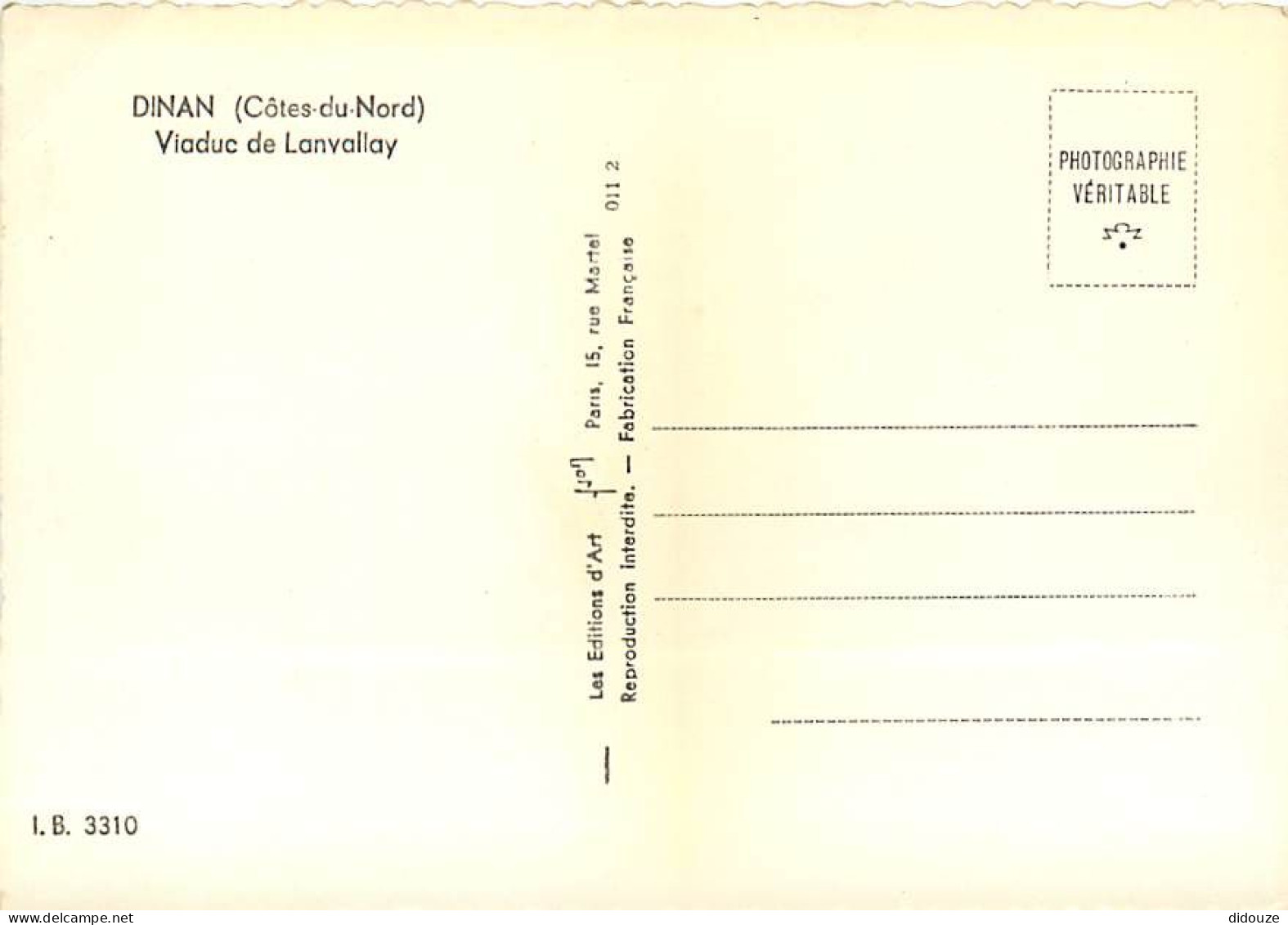 22 - Dinan - Viaduc De Lanvallay - Mention Photographie Véritable - CPSM Grand Format - Carte Neuve - Voir Scans Recto-V - Dinan