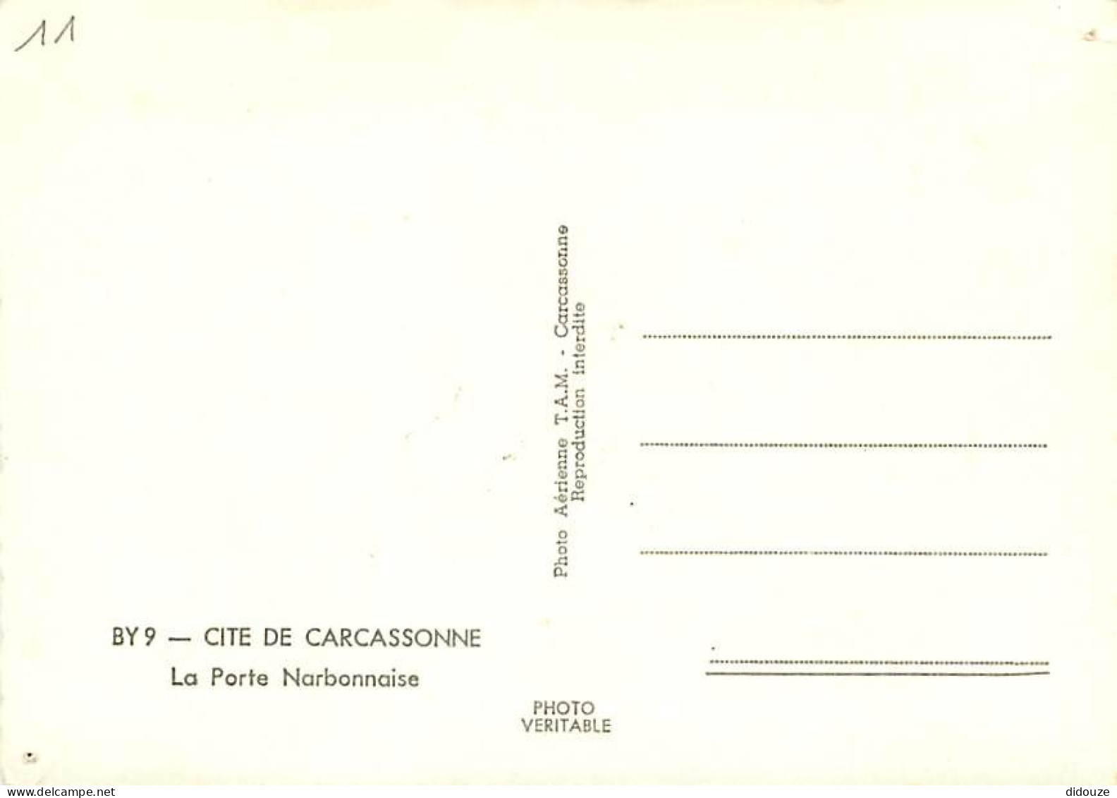 11 - Carcassonne - Vue Générale Aérienne - La Porte Narbonnaise - Automobiles - Bus - Mention Photographie Véritable - C - Carcassonne