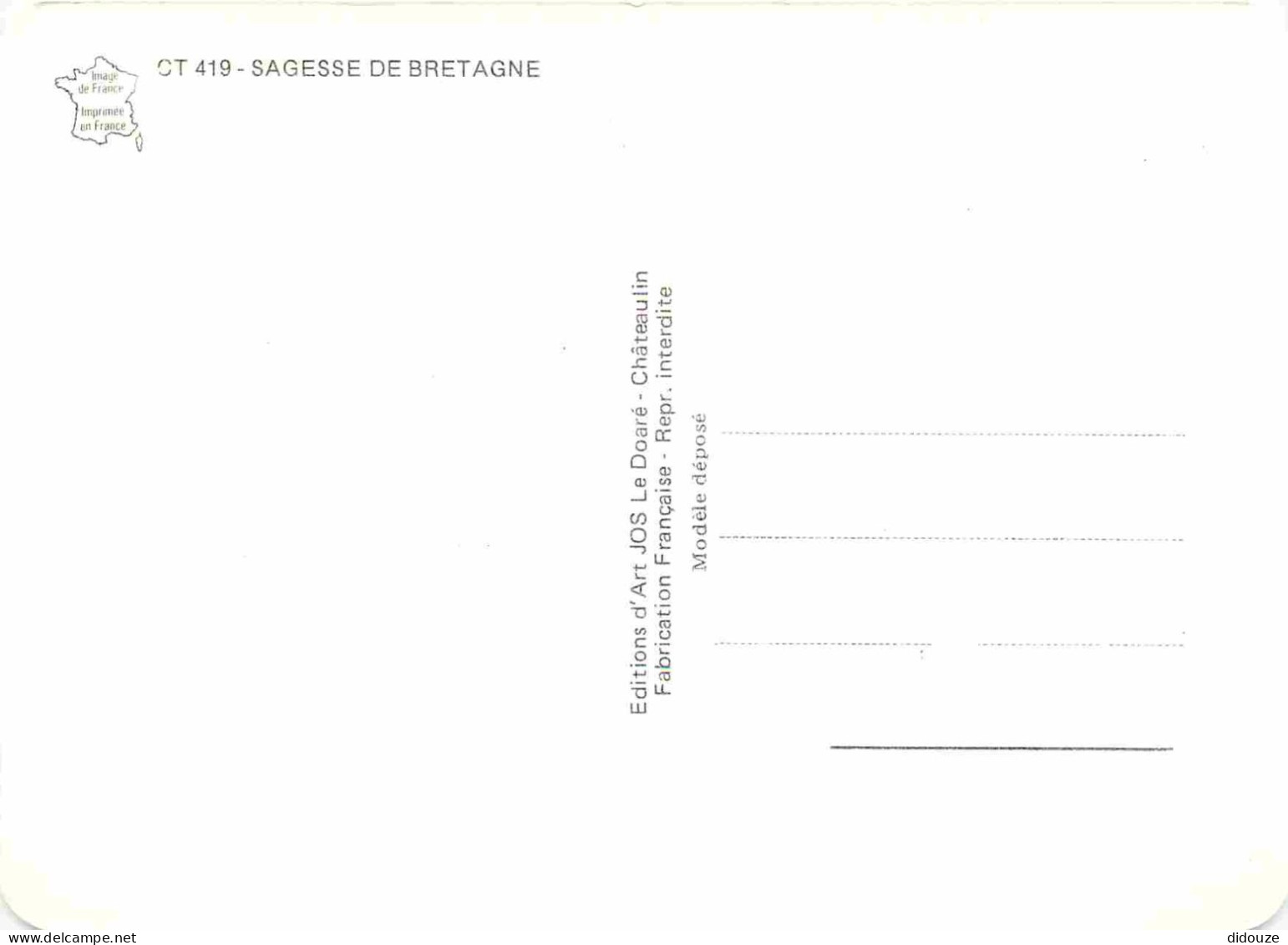 Régions - Bretagne - Sagesse De Bretagne - Colombes - CPM - Voir Scans Recto-Verso - Bretagne