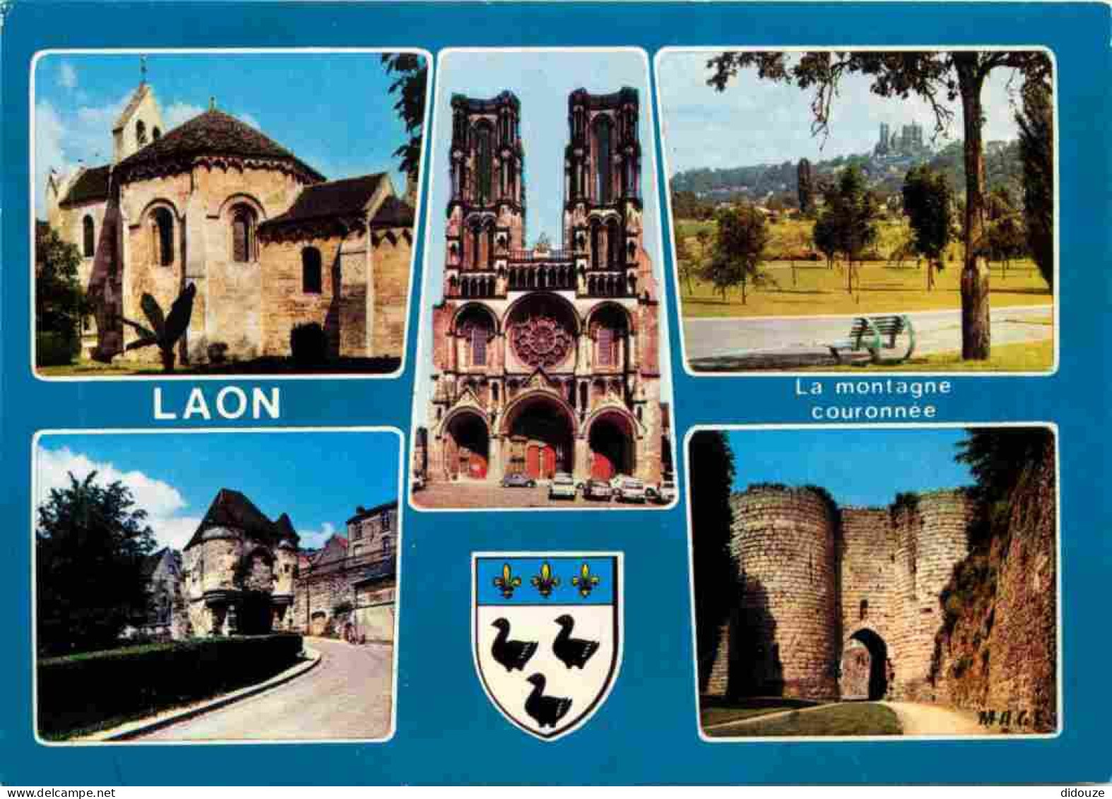 02 - Laon - Multivues - Blasons - CPM - Voir Scans Recto-Verso - Laon