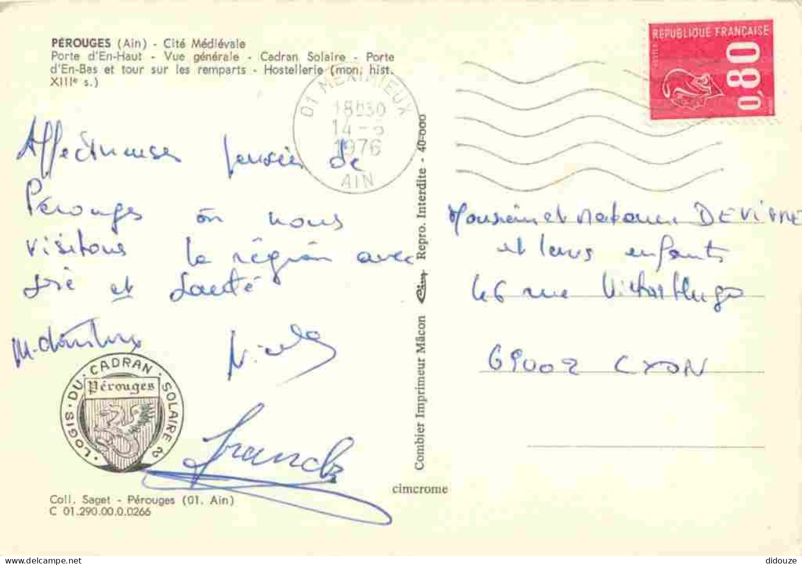 01 - Pérouges - Multivues - Blasons - Cité Médiévale - Vieilles Pierres - CPM - Voir Scans Recto-Verso - Pérouges