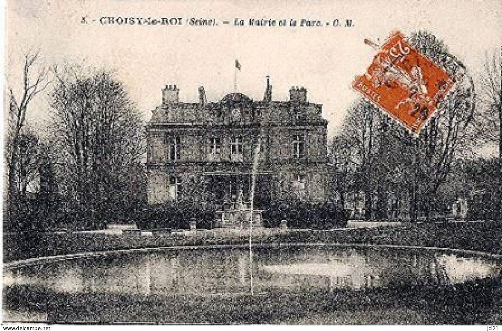 CPA - 94 - CHOISY LE ROI (SEINE) - LA MAIRIE ET LE PARC (583)_CP241 - Choisy Le Roi