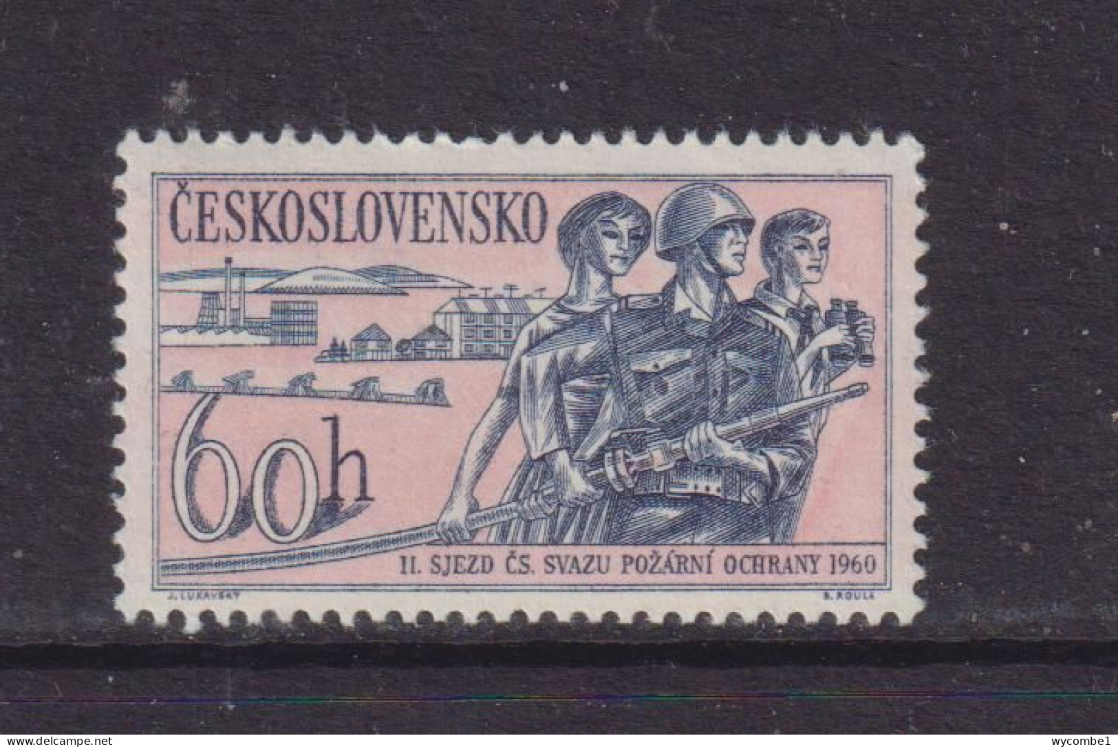 CZECHOSLOVAKIA  - 1960 Firemens Congress 60h Never Hinged Mint - Ungebraucht