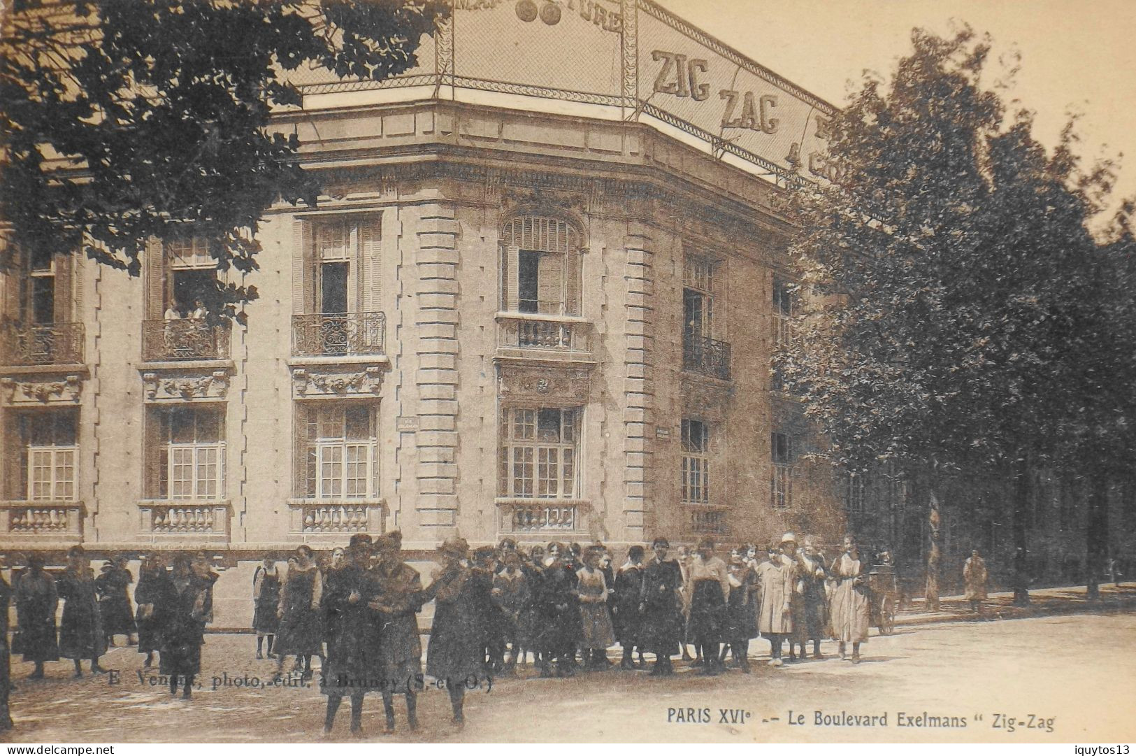 CPA. [75] > PARIS > Le Boulevard Exelmans Et La Rue Erlanger (Zig Zag Ouvrières) - (XVIe Arrt.) - 1924 - TBE - Arrondissement: 16