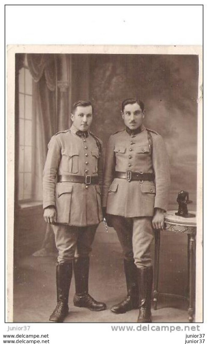 2 Cartes Photos Militaire .Groupe écrite En 1924 &  304 Sur Le Col - Uniformes