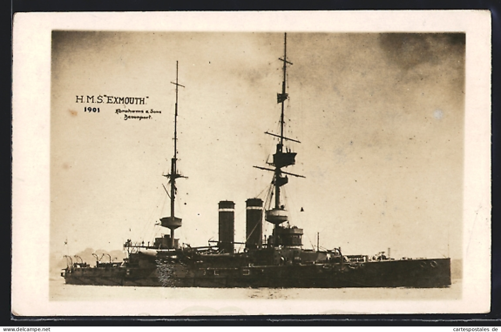 Pc Kriegsschiff HMS Exmouth  - Krieg