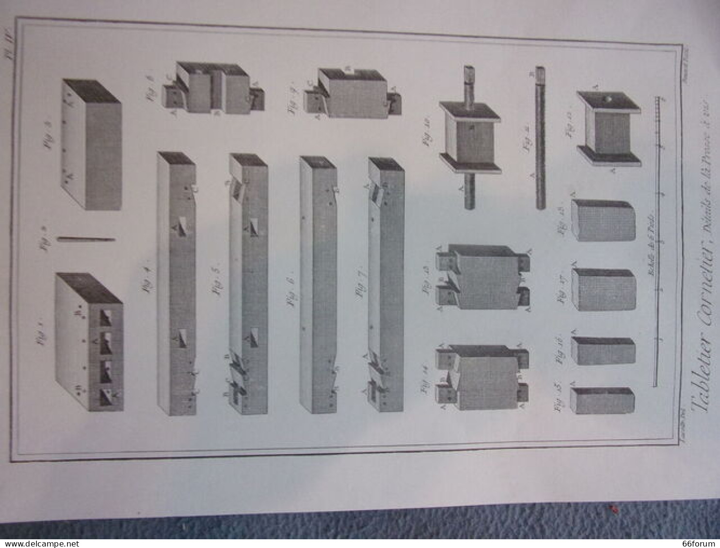 TIRAGE 1994 D'APRES PLANCHES 18ème ENCYCLOPEDIE DIDEROT ALEMBERT TABLETIER CORNETIER - Autres & Non Classés