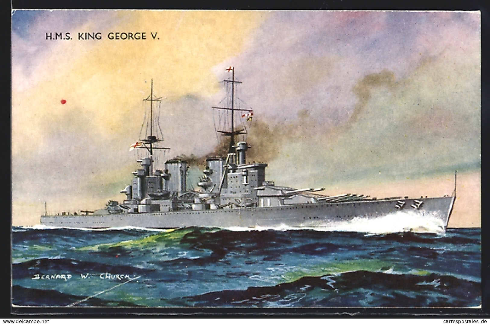 Pc Kriegsschiff HMS King George V. Auf Hoher See  - Guerre