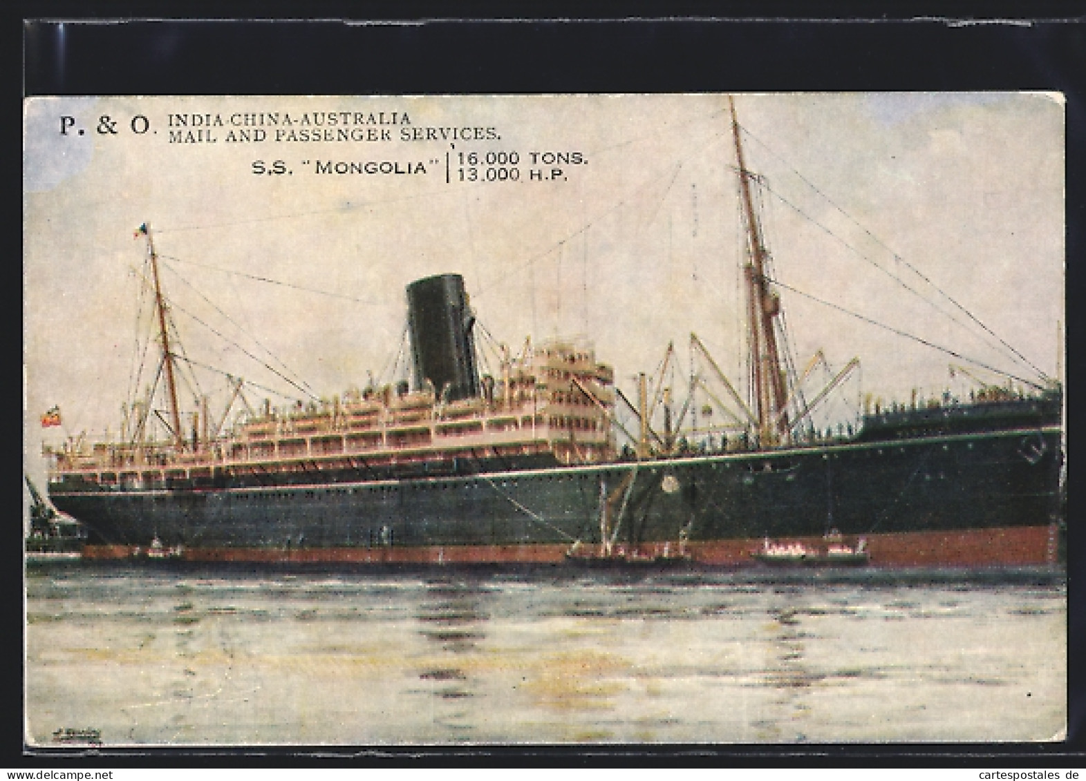 AK P. & O. India-China-Australia Mail And Passenger Service SS Mongolia  - Paquebots