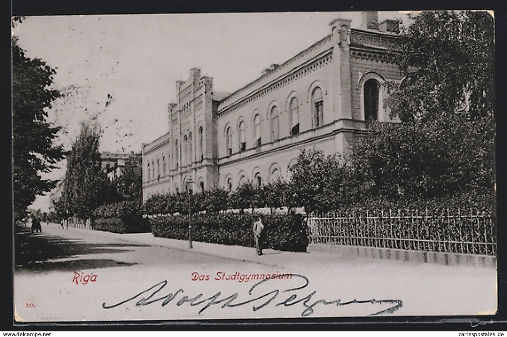 AK Riga, Strassenpartie Am Stadtgymnasium  - Lettonia