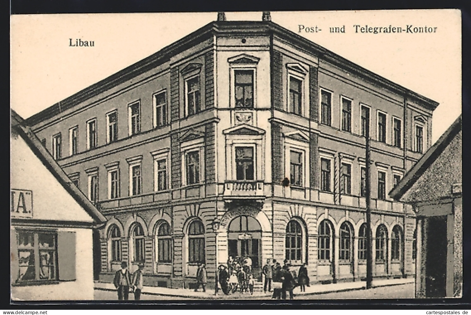 AK Libau, Post-und Telegrafen-Kontor  - Letland