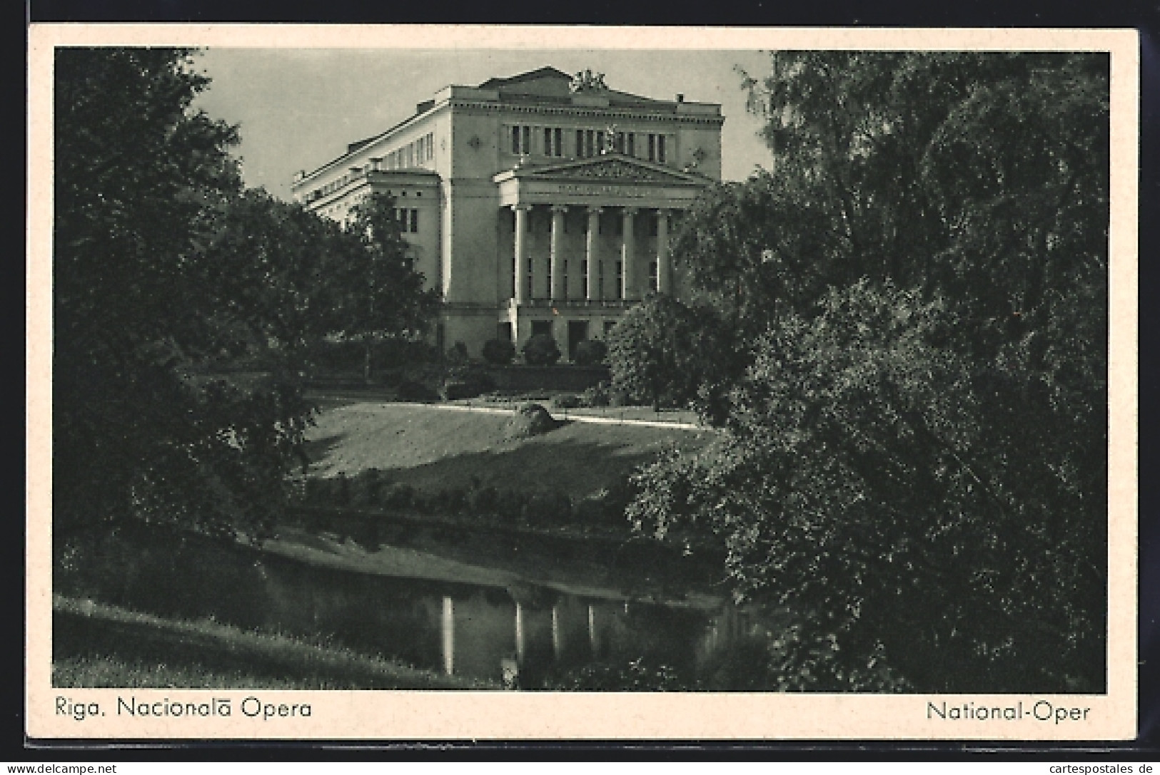 AK Riga, National-Oper Mit Anlagen  - Letland