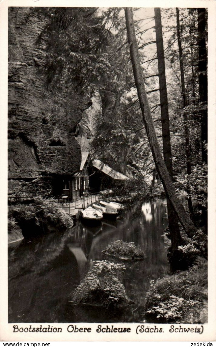 H1615 - Hinterhermsdorf Obere Schleuse Sächsische Schweiz - Verlag Wagner - Nachgebühr Rathen - Hinterhermsdorf