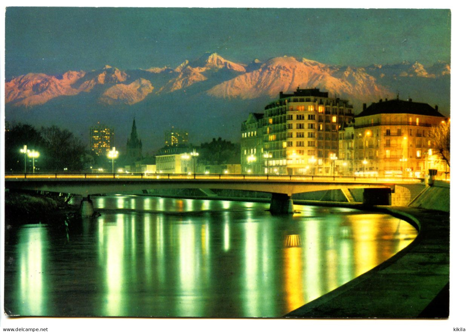 CPSM  10.5 X 15  Isère  GRENOBLE Pont De La Porte De France Et La Chaîne De Belledonne - Grenoble