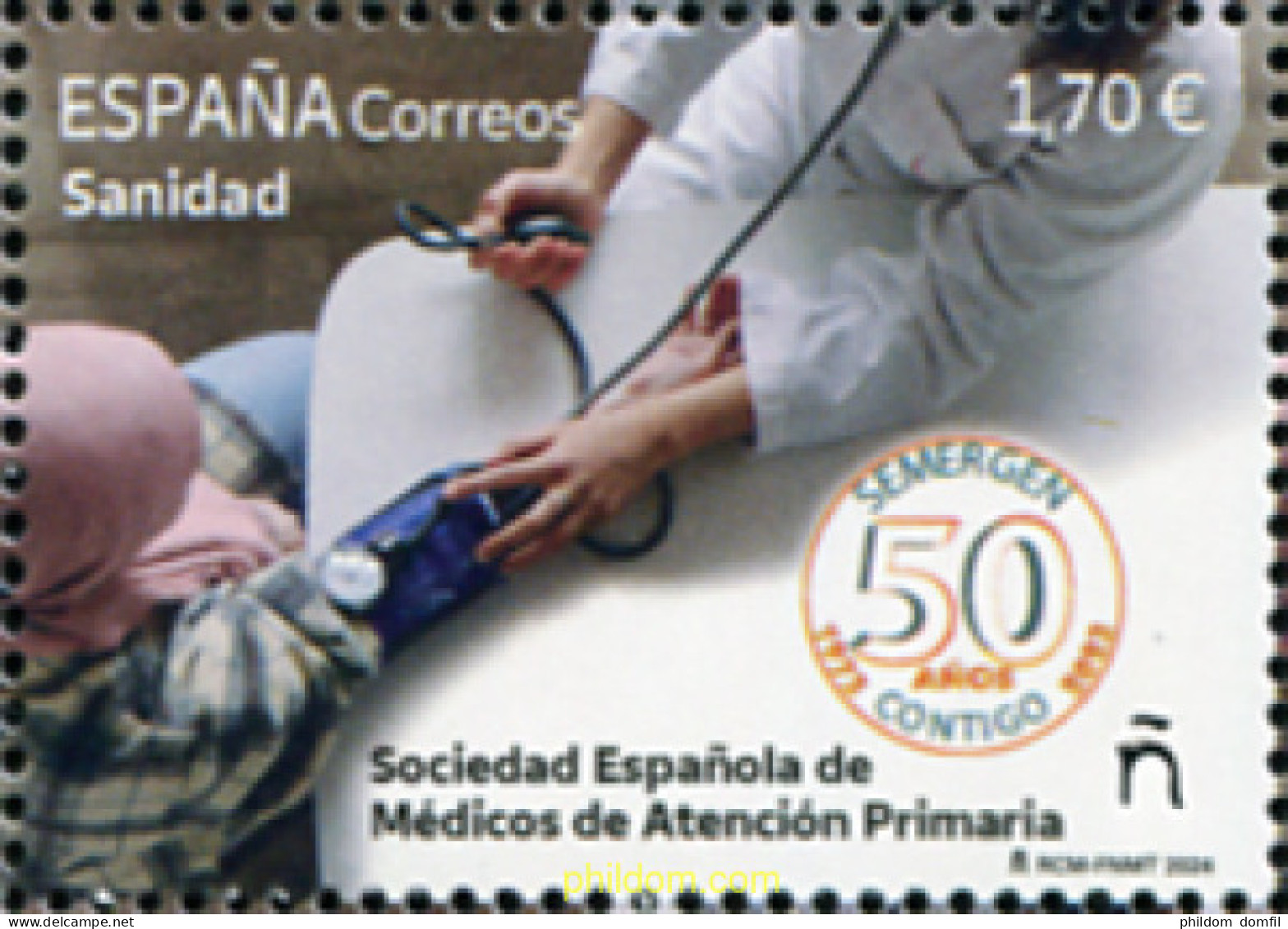 726350 MNH ESPAÑA 2024 SANIDAD. 50 ANIVERSARIO DE LA SOCIEDAD ESPAÑOLA DE MÉDICOS DE ATENCIÓN PRIMARIA (SEMERGEN). - Ungebraucht