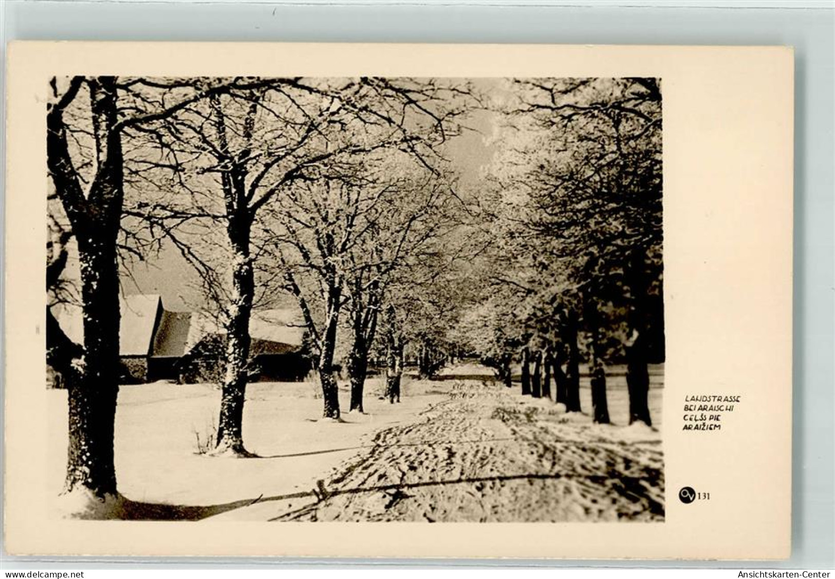 39353005 - Landstrasse Bei Araischi Winter Schnee Allee - Photographie