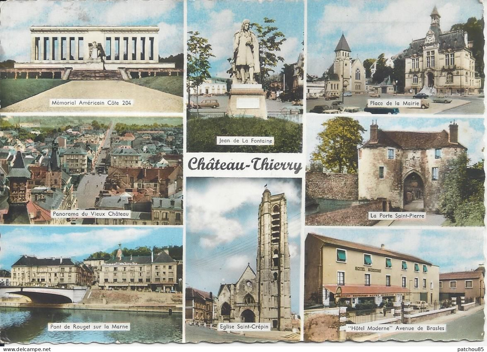 CPSM  France Haut De France   02  Aisne  Château Thierry     Vue Multiple 8 Vues - Chateau Thierry