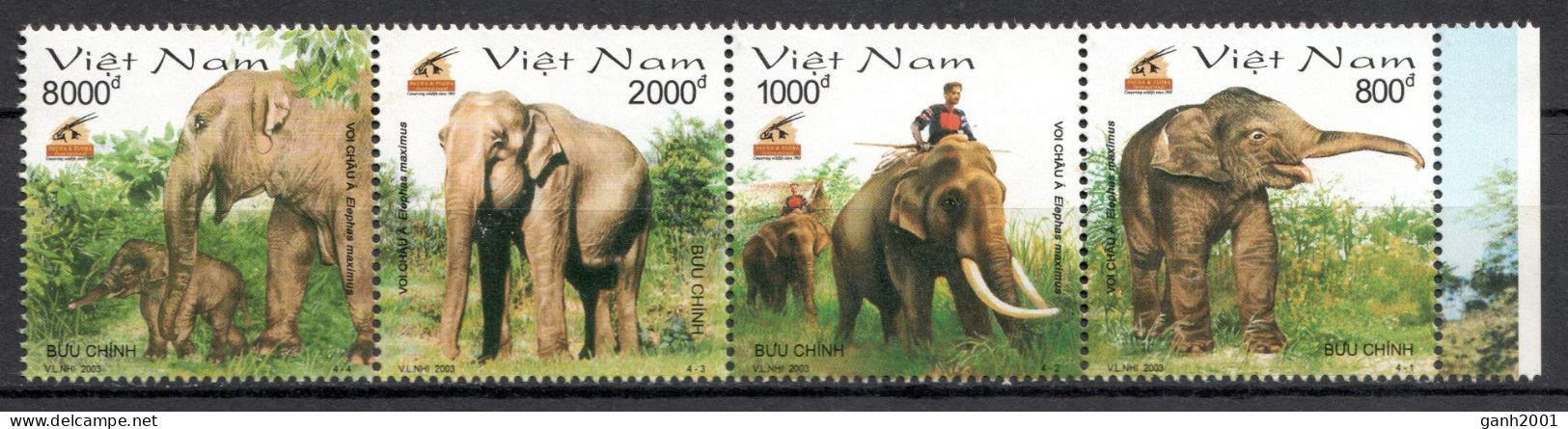 Vietnam 2003 / Animals Mammals Elephants MNH Animales Fauna Mamíferos Elefantes Säugetiere Elefanten / Cu22048  27-17 - Eléphants